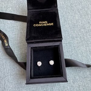 Ring Concierge 2tcw Lab Diamond Stud Earrings 14k White Gold